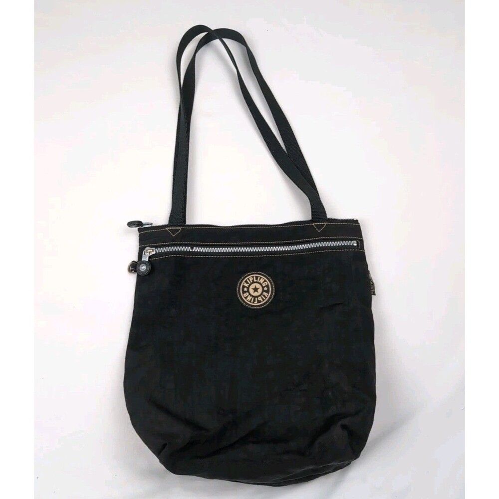 Kipling Hobo Shoulder Bag Black Nylon S368 12" x 12"
